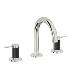 California Faucets D Street 8" Llave de Lavabo de 3 Orificios para Cubierta, con Dos Manerales - Palanca Redonda - Cromo Pulido