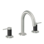 California Faucets D Street 8" Llave de Lavabo de 3 Orificios para Cubierta, con Dos Manerales - Palanca Redonda - Cromo Satinado