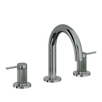 California Faucets D Street 8" Llave de Lavabo de 3 Orificios para Cubierta, con Dos Manerales - Palanca Redonda - Níquel Negro