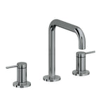 California Faucets D Street 8" Llave de Lavabo de 3 Orificios para Cubierta, con Dos Manerales - Palanca Redonda - Níquel Negro
