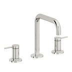 California Faucets D Street 8" Llave de Lavabo de 3 Orificios para Cubierta, con Dos Manerales - Palanca Redonda - Cromo Pulido
