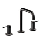 California Faucets D Street 8" Llave de Lavabo de 3 Orificios para Cubierta, con Dos Manerales - Palanca Redonda - Negro Mate