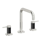 California Faucets D Street 8" Llave de Lavabo de 3 Orificios para Cubierta, con Dos Manerales - Palanca Redonda - Cromo Pulido