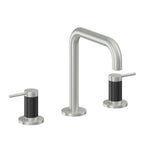 California Faucets D Street 8" Llave de Lavabo de 3 Orificios para Cubierta, con Dos Manerales - Palanca Redonda - Cromo Satinado