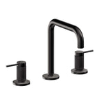 California Faucets D Street 8" Llave de Lavabo de 3 Orificios para Cubierta, con Dos Manerales - Palanca Redonda - Negro Mate