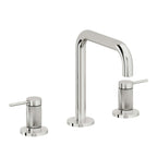 California Faucets D Street 8" Llave de Lavabo de 3 Orificios para Cubierta, con Dos Manerales - Palanca Redonda - Cromo Pulido