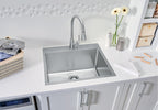 Blanco Quatrus R15 25″ Laundry Sink Dual Mount — Tarja de Acero Inoxidable — vista 2