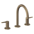 California Faucets D Street 8" Llave de Lavabo de 3 Orificios para Cubierta, con Dos Manerales - Palanca Plana - Latón Antiguo Mate