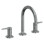 California Faucets D Street 8" Llave de Lavabo de 3 Orificios para Cubierta, con Dos Manerales - Palanca Plana - Níquel Negro