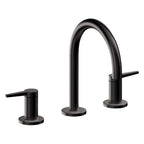 California Faucets D Street 8" Llave de Lavabo de 3 Orificios para Cubierta, con Dos Manerales - Palanca Plana - Negro Mate