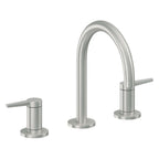 California Faucets D Street 8" Llave de Lavabo de 3 Orificios para Cubierta, con Dos Manerales - Palanca Plana - Cromo Satinado