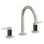 California Faucets D Street 8" Llave de Lavabo de 3 Orificios para Cubierta, con Dos Manerales - Palanca Plana - Níquel Bruñido