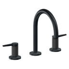 California Faucets D Street 8" Llave de Lavabo de 3 Orificios para Cubierta, con Dos Manerales - Palanca Plana - Carbón