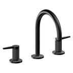 California Faucets D Street 8" Llave de Lavabo de 3 Orificios para Cubierta, con Dos Manerales - Palanca Plana - Negro Mate