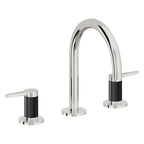 California Faucets D Street 8" Llave de Lavabo de 3 Orificios para Cubierta, con Dos Manerales - Palanca Plana - Cromo Pulido