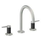 California Faucets D Street 8" Llave de Lavabo de 3 Orificios para Cubierta, con Dos Manerales - Palanca Plana - Cromo Satinado