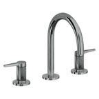 California Faucets D Street 8" Llave de Lavabo de 3 Orificios para Cubierta, con Dos Manerales - Palanca Plana - Níquel Negro