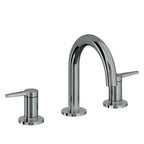 California Faucets D Street 8" Llave de Lavabo de 3 Orificios para Cubierta, con Dos Manerales - Palanca Plana - Níquel Negro