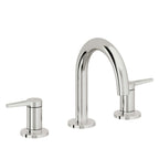California Faucets D Street 8" Llave de Lavabo de 3 Orificios para Cubierta, con Dos Manerales - Palanca Plana - Cromo Pulido