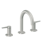 California Faucets D Street 8" Llave de Lavabo de 3 Orificios para Cubierta, con Dos Manerales - Palanca Plana - Cromo Satinado