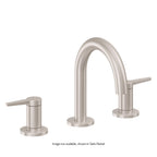California Faucets D Street 8" Llave de Lavabo de 3 Orificios para Cubierta, con Dos Manerales - Palanca Plana - Blanco Brillante