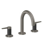 California Faucets D Street 8" Llave de Lavabo de 3 Orificios para Cubierta, con Dos Manerales - Palanca Plana - Grafito
