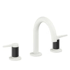California Faucets D Street 8" Llave de Lavabo de 3 Orificios para Cubierta, con Dos Manerales - Palanca Plana - Blanco Mate