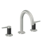 California Faucets D Street 8" Llave de Lavabo de 3 Orificios para Cubierta, con Dos Manerales - Palanca Plana - Cromo Satinado
