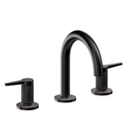 California Faucets D Street 8" Llave de Lavabo de 3 Orificios para Cubierta, con Dos Manerales - Palanca Plana - Negro Mate