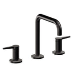 California Faucets D Street 8" Llave de Lavabo de 3 Orificios para Cubierta, con Dos Manerales - Palanca Plana - Negro Mate