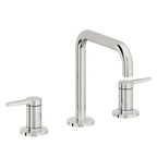 California Faucets D Street 8" Llave de Lavabo de 3 Orificios para Cubierta, con Dos Manerales - Palanca Plana - Cromo Pulido