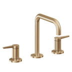 California Faucets D Street 8" Llave de Lavabo de 3 Orificios para Cubierta, con Dos Manerales - Palanca Plana - Bronce Satinado