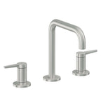 California Faucets D Street 8" Llave de Lavabo de 3 Orificios para Cubierta, con Dos Manerales - Palanca Plana - Cromo Satinado