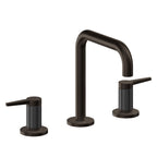 California Faucets D Street 8" Llave de Lavabo de 3 Orificios para Cubierta, con Dos Manerales - Palanca Plana - Bronce Bella Terra