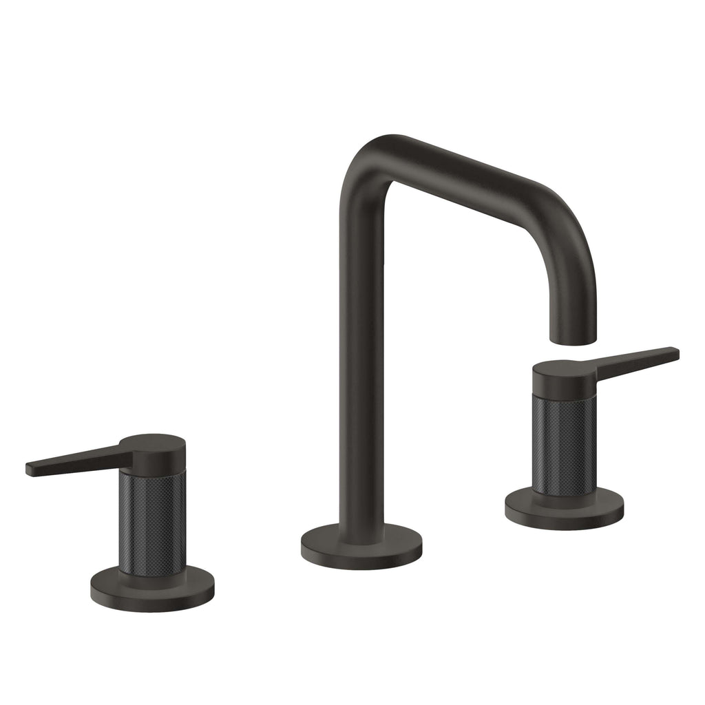 California Faucets D Street 8" Llave de Lavabo de 3 Orificios para Cubierta, con Dos Manerales - Palanca Plana - Bronce Oscuro