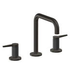 California Faucets D Street 8" Llave de Lavabo de 3 Orificios para Cubierta, con Dos Manerales - Palanca Plana - Bronce Oscuro