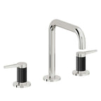 California Faucets D Street 8" Llave de Lavabo de 3 Orificios para Cubierta, con Dos Manerales - Palanca Plana - Cromo Pulido