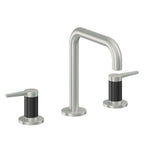 California Faucets D Street 8" Llave de Lavabo de 3 Orificios para Cubierta, con Dos Manerales - Palanca Plana - Cromo Satinado