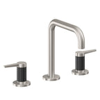 California Faucets D Street 8" Llave de Lavabo de 3 Orificios para Cubierta, con Dos Manerales - Palanca Plana - Acero Inoxidable Ultra