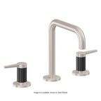 California Faucets D Street 8" Llave de Lavabo de 3 Orificios para Cubierta, con Dos Manerales - Palanca Plana - Blanco Brillante