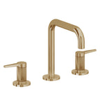 California Faucets D Street 8" Llave de Lavabo de 3 Orificios para Cubierta, con Dos Manerales - Palanca Plana - Latón Bruñido