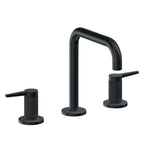 California Faucets D Street 8" Llave de Lavabo de 3 Orificios para Cubierta, con Dos Manerales - Palanca Plana - Carbón