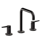 California Faucets D Street 8" Llave de Lavabo de 3 Orificios para Cubierta, con Dos Manerales - Palanca Plana - Negro Mate