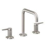 California Faucets D Street 8" Llave de Lavabo de 3 Orificios para Cubierta, con Dos Manerales - Palanca Plana - Acero Inoxidable Ultra