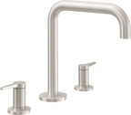 California Faucets D Street Juego Completo para Tina Romana - Palanca Plana - Níquel Satinado