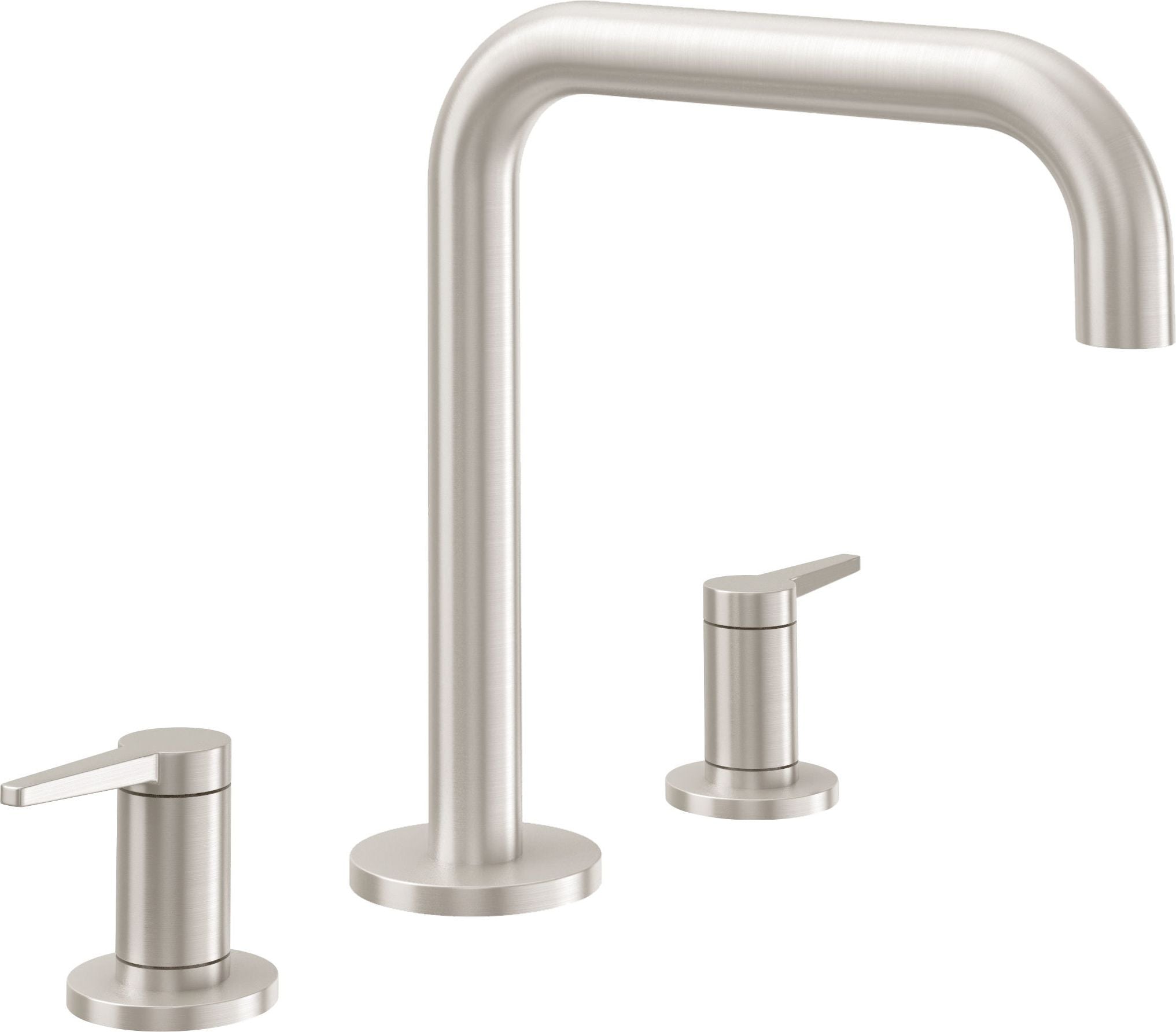 California Faucets D Street Juego Completo para Tina Romana - Palanca Plana - Níquel Satinado
