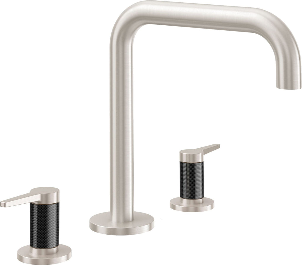 California Faucets D Street Juego Completo para Tina Romana - Palanca Plana - Níquel Satinado