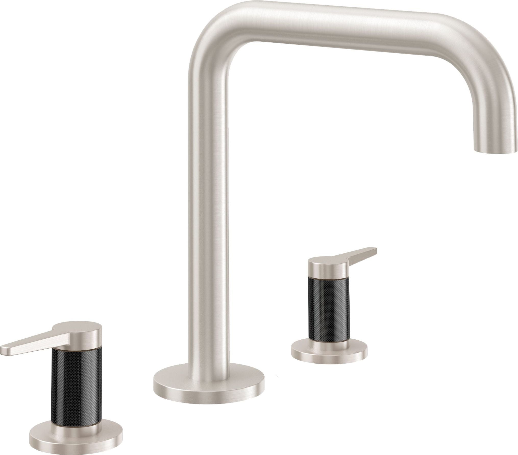 California Faucets D Street Juego Completo para Tina Romana - Palanca Plana - Níquel Satinado