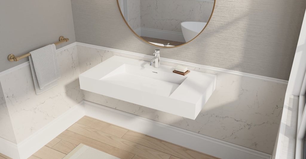 Badeloft Lavabo de Pared Tipo Rampa WT-04-G