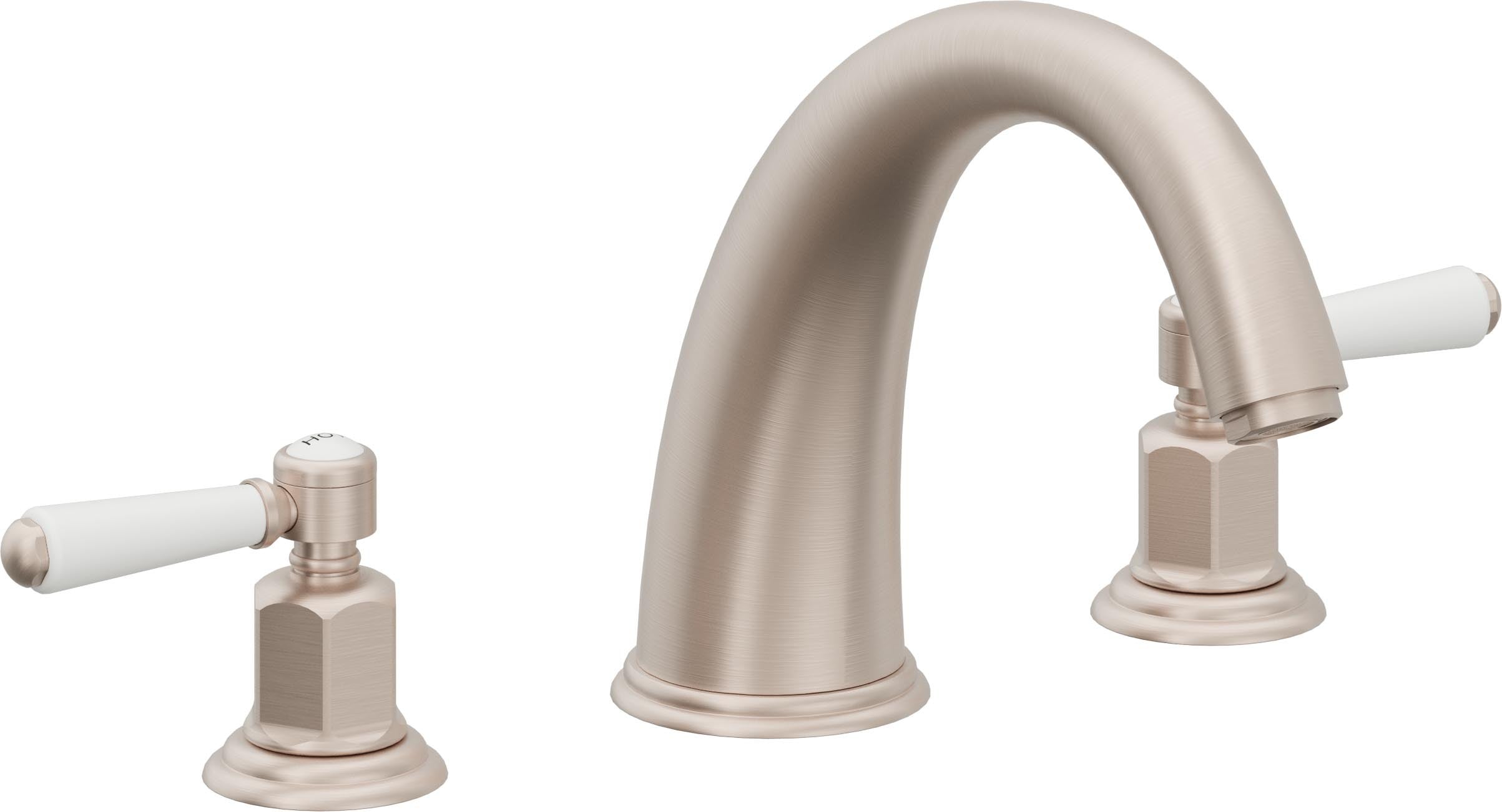 California Faucets Coronado Juego Completo para Tina Romana - Níquel Satinado